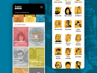 Graphic News branding comics design identity illustration ui ux web website