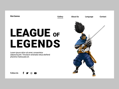 LEAGUE OF LEGENDS webdesign uiuxdesign