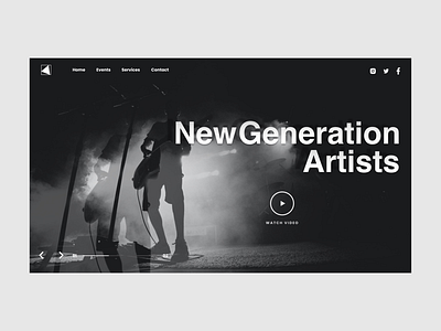 New Generation Artists design landing page ui ui design web web design website