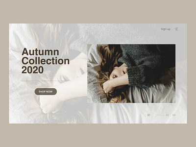 Autumn Collection 2020 design landing page ui ux uxui web web design web site