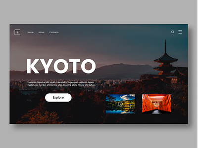 KYOTO design japan landing page ui design web web design website