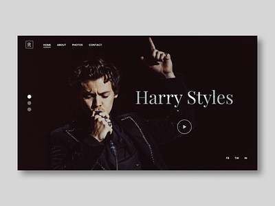 Harry Styles branding design landing page ui ux ux ui web web design website