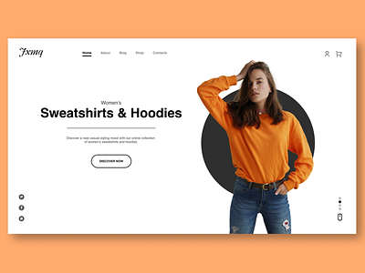 Female Clothing fashion inspiration landing page ui ux uxui web design website