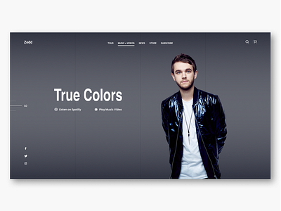 Zedd design inspiration landing page music ui ux web web design