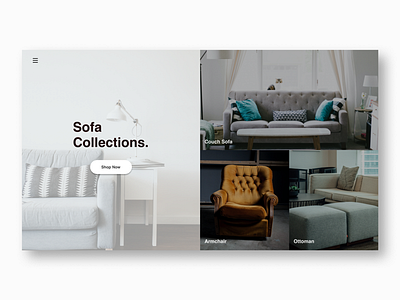 Sofa Collections inspiration landing page ui ux uxui web web design website