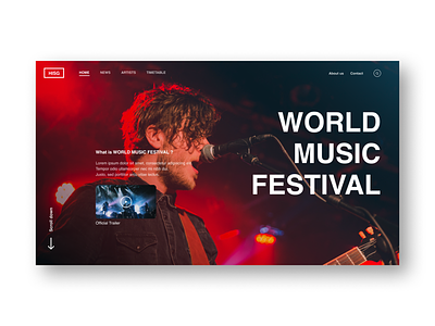 MUSIC FESTIVAL design inspiration landing page ui ux web web design website
