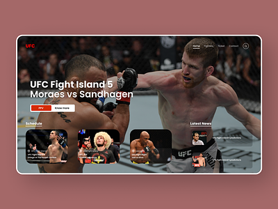 UFC Website UI design inspiration landingpage ufc ui ux uxui web web design website