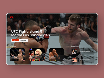 UFC Website UI design