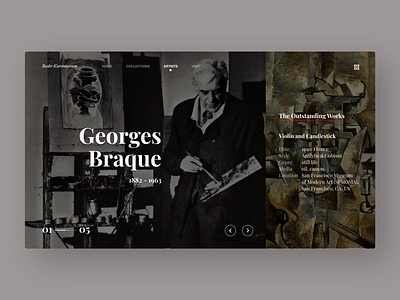 Georges Braque art inspiration landingpage ui ux uxui web web design website