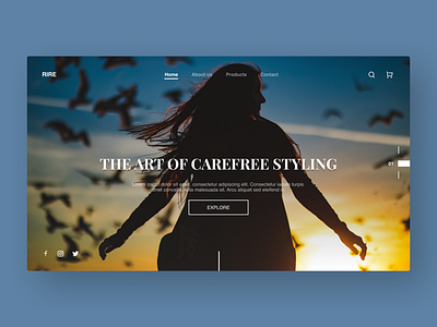 Fashion Website UI design