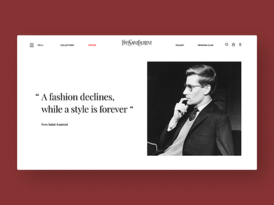 Yves Saint-Laurent Website UI design