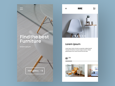 Furniture Mobile app UX/UI design