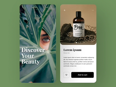 Beauty products Mobile app UX/UI design