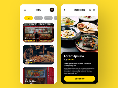 Restaurant booking app UI design branding design inspiration mobile app mobile app design mobile ui ui ui design ux uxui