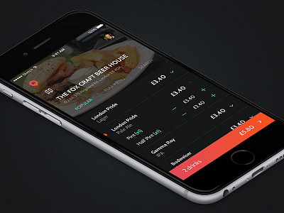 App Design - WIP app drinks mobile pub