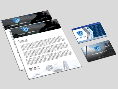 All Stationary included. Made for a Security Service. branding business card design flyer design proffesional