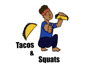 Tacos Squats art branding design flat graphic design illustration illustrator logo typography