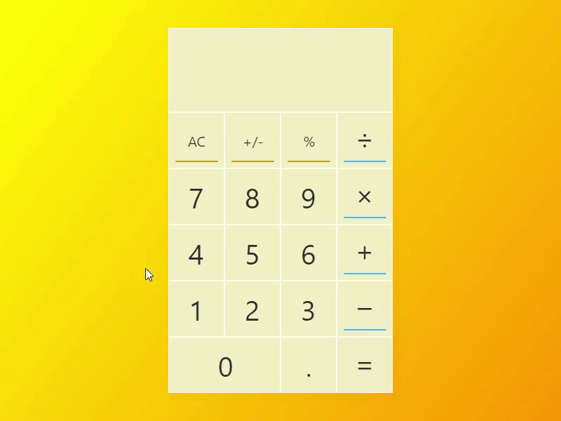 Day #004 – Calculator – Daily UI Challenge background blur calculator challenge dailyui gif ui