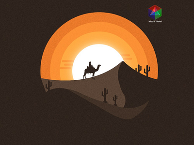 Desert design dribbble graphic illustrated illustration illustrator offset trend