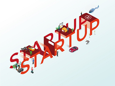 Startup Labs 3d adobe illustration infographic infographics isometric labs new project startup vector