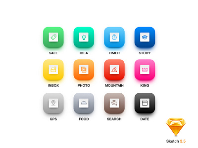 Free Icons Sketch Resource app file free gradient icon iconset sketch sketchapp