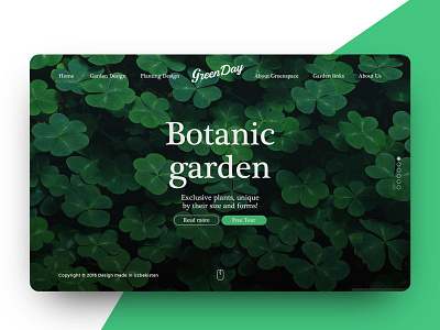 Green Day garden green plant sketchapp uiux website