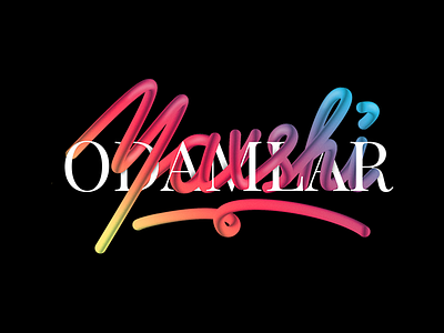 Yaxshi Odamlar art color design gradient lettering