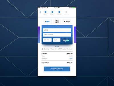 Credit Card Checkout - 002 blue card checkout credit daily ui design ui ux