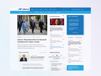 Homepage for Xabar.uz