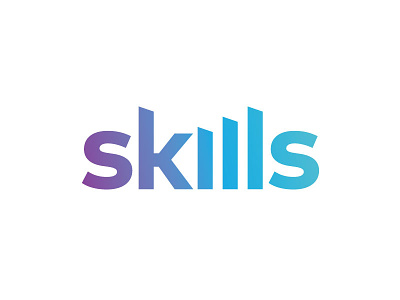Skills branding color gradient logo skill