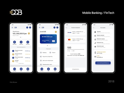 Mobile Banking for Qishloq Qurulish Bank bank bank app banking finance fintech mobile banking ui ui design uiux ux ux design uzbekistan