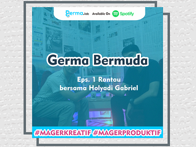 Thumbnail Podcast Germa Bermuda cover graphic design podcast social media spotify thumbnail