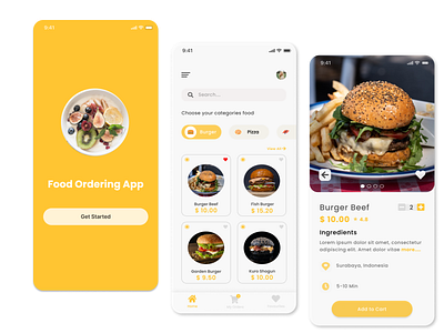 Food Ordering App burger burgers dailyui design design app designs food food illustration mobile mobile app mobile app design mobile design mobile ui ui ui ux ui design uidesign uiux ux uxui
