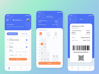 Train Booking App application booking dailyui design design app designs mobile mobile app mobile app design mobile application mobile apps mobile design mobile ui train train booking ui ui ux ui design uidesign uiux