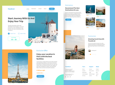 Travel App Landing Page 3d animation branding dailyui design graphic design illustration logo mobile app mobile app design mobile design mobile ui motion graphics travel travelapp ui uidesign uiux website