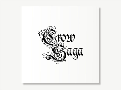crow sage font design tattoo