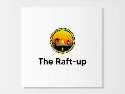 the raft up anchor boad broadcast logo rope sunset