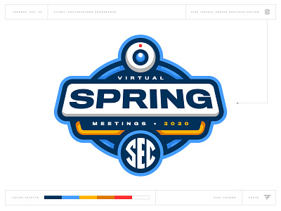 What Could Have Been: SEC Virtual Spring Meetings badge brand branding design event icon illustration logo sport sports spring vector virtual