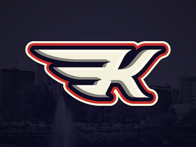 Kalamazoo Wings Primary Mark hockey kalamazoo logo michigan rebrand sport sports wing wings