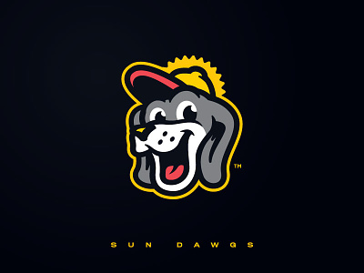Sun Dawgs Concept baseball brand branding california character design dog icon illustration logo mascot mascot design milb sport sports sun vector