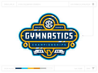 What Could Have Been: SEC Gymnastics atlanta badge brand branding design georgia gold gym icon illustration logo medal sport sports vector