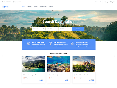 Travel website branding minimal ui ux web web design web development website website design