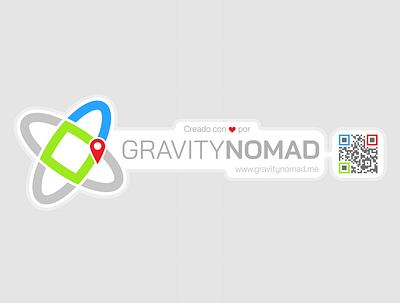 Gravitynomad Logo - Web Sticker figma flat gravitynomad logo sticker vector