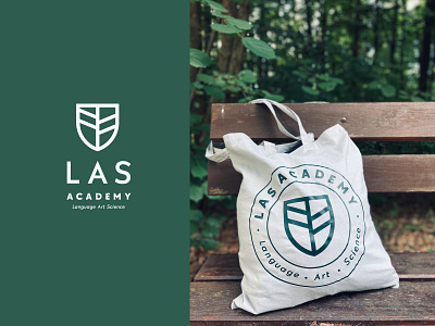 LAS Academy academy branding design forest green las logo typography ui voila web website