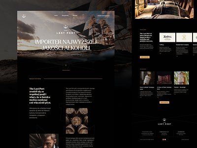 The Last Port dark homepage landing ui ux we webdesign