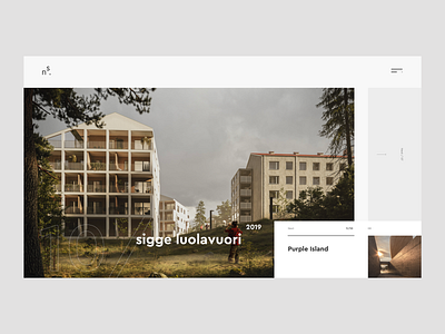 ns. homepage 3d architecture design desktop flat fullscreen minimalism ui ux web webdesign website