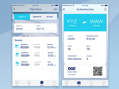 Airline ui concept airline app boarding pass book design flight graphic plane seats ticket ui