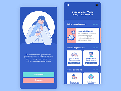 CoViD-19 concept design illustration ui user interface design