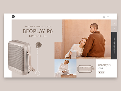 Second design exploration for an e-commerce website beoplay concept design design ecommerce design landing page ui user interface design web web design website