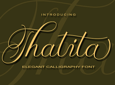 Thalita script branding calligraphy font graphic design lettering script